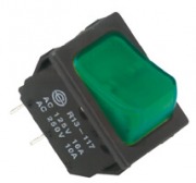  STV 02 two-circuit two-position toggle switch, 31x22mm, green